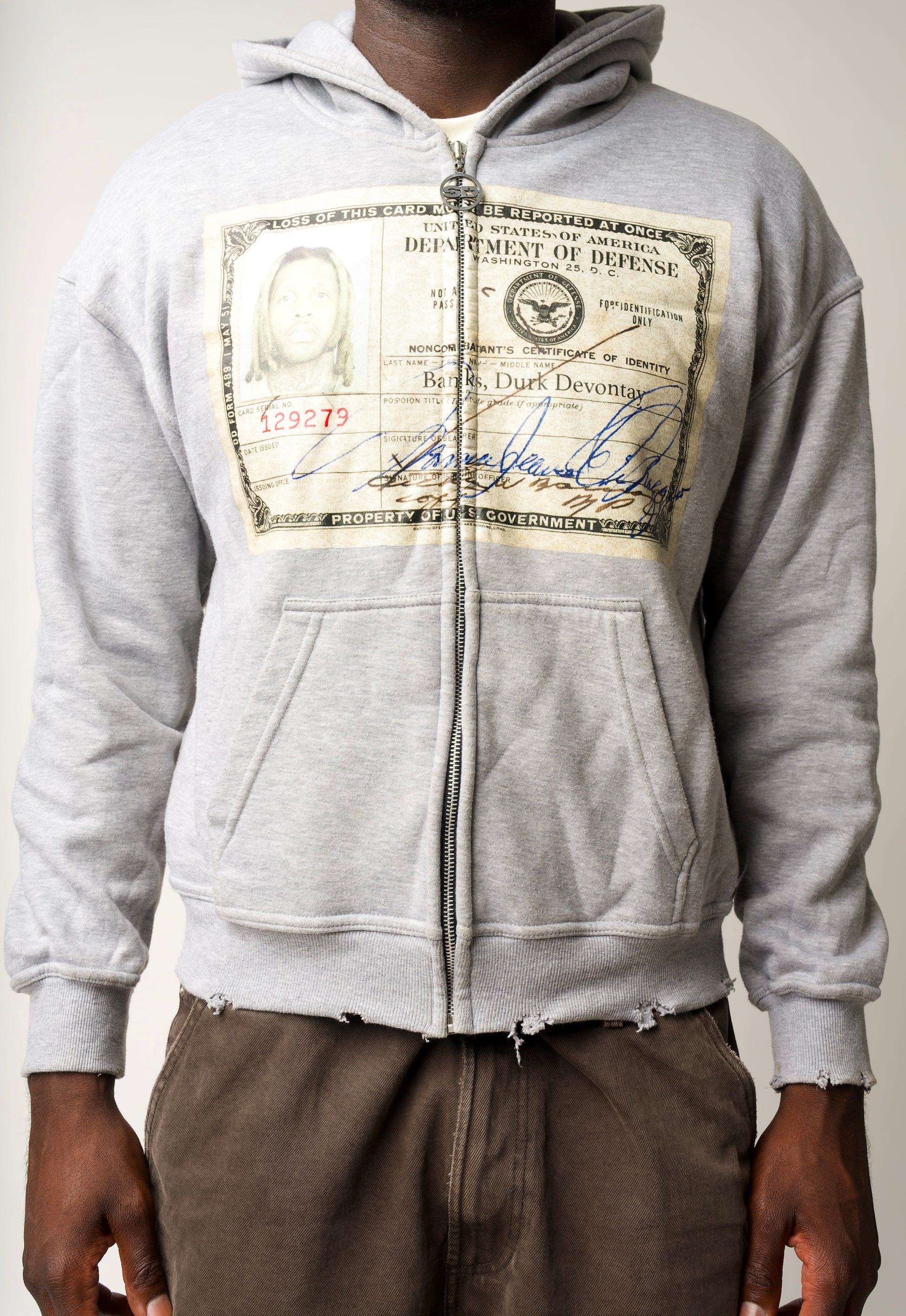 GREY SMURK HOODIE