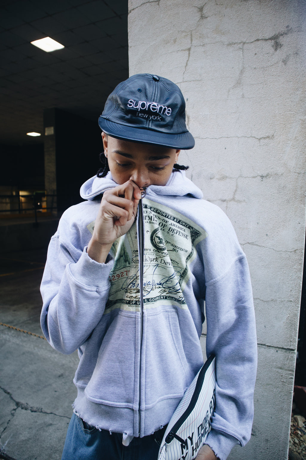 GREY SMURK HOODIE