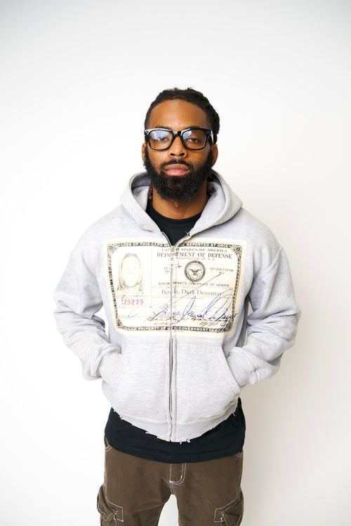 GREY SMURK HOODIE